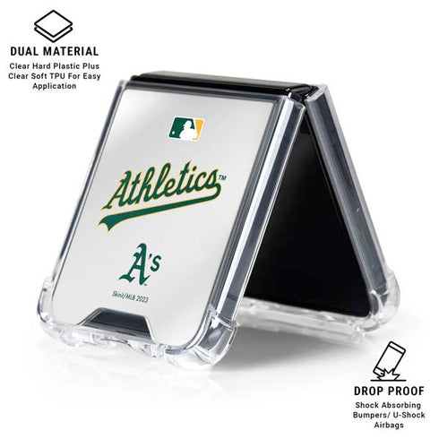 MLB Oakland Athletics Home Jersey Galaxy Z Flip6 Clear Case